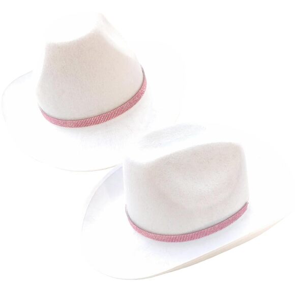 2242 Hat Band Pink Rhinestone Silky Satin Lined Facing Cowgirl Western